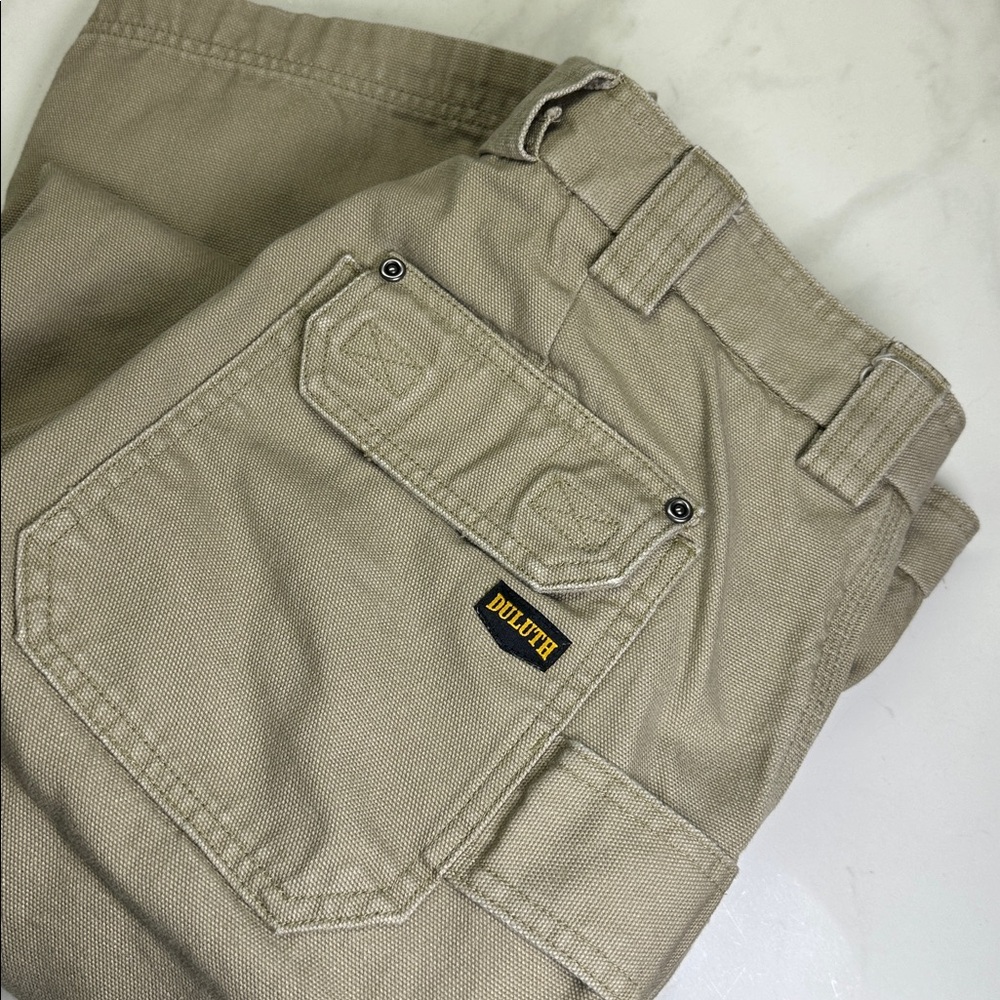 Duluth Trading Company Fire Hose Relaxed Fit Cargo Work Pants, Heavy Cotton 42